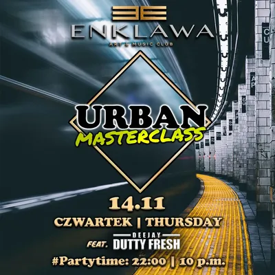 Urban Masterclass - Latino & R'n'B | CZWARTEK 14.11  Urban Masterclass - Latino & R'n'B | CZWARTEK 14.11